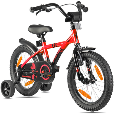 Image of PROMETHEUS BICYCLES® bicicletta per bambini 16 pollici rosso-nero059