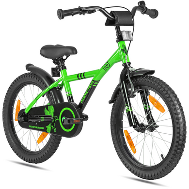 Image of PROMETHEUS BICYCLES® bicicletta per bambini 18 pollici verde-nero059