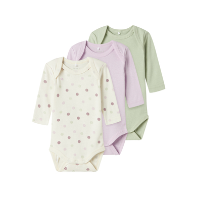 name it Långärmad body 3-pack Jet Stream