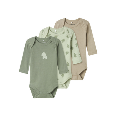 name it Långärmad kropp 3-pack Sea Foam