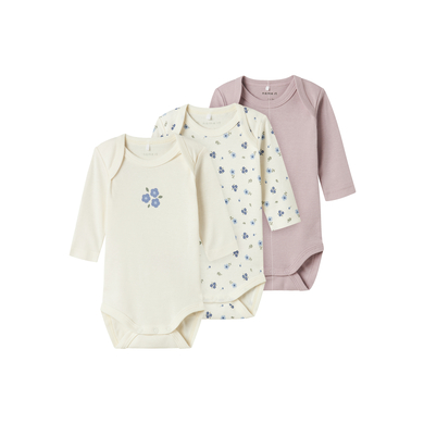name it Långärmad body 3-pack Jet Stream