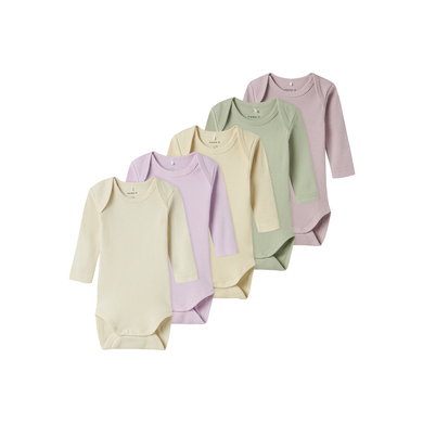 name it Långärmad body 5-pack Winsome Orchid