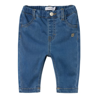 Name it Medium Taps toelopende jeans Nbmben Donkerblauw Denim