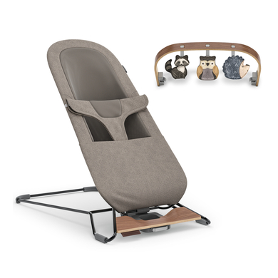 Image of UPPAbaby Sdraietta Mira Wells Dark Taupe Mélange incl. arco gioco Forest Fun059