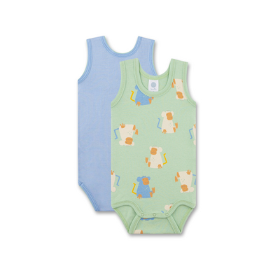 Sanetta Body mouwloos dubbelpak wit