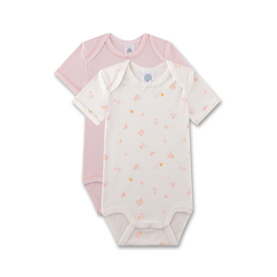 Sanetta Body dubbelpack blommor offwhite/pink