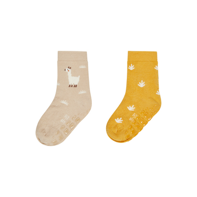 Sterntaler ABS-strumpor dubbelpack llama beige