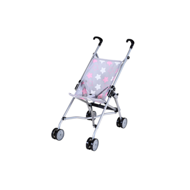 knorr toys® Sim dockvagn, stjärna grå rosa