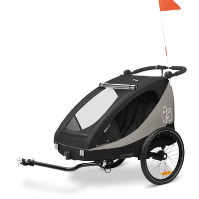 hauck 2in1 Fahrradanhänger und Buggy Dryk Duo Plus Black