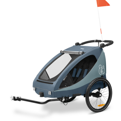 Image of hauck Rimorchio bici e passeggino 2in1 Dryk Duo Plus Blu scuro059