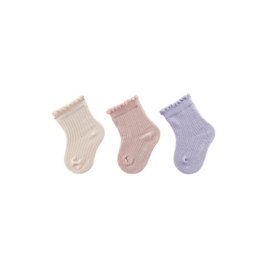 Sterntaler Babystrumpor 3-pack texturerat ljusrosa