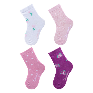 Sterntaler Strumpor 4-pack blommor vit