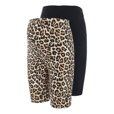 mamalicious Gravidshorts MLSANNIE 2-pack Black /Leo