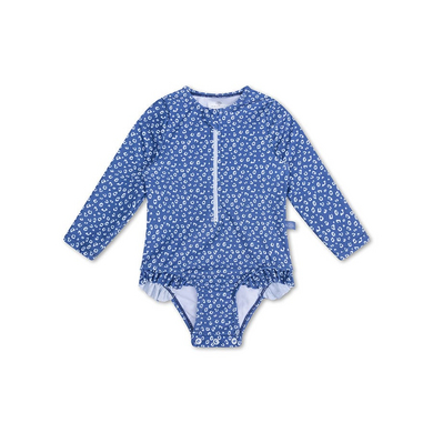 Swim Essentials Leopardblå baddräkt