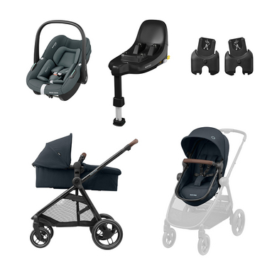 Image of Maxi Cosi Passeggino 5 in 1 Zalia 3 e ovetto Pebble S incl. base isofix FamilyFix S e adattatori059