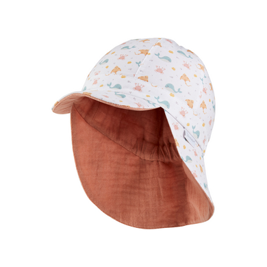 Image of Sterntaler Cappello con visiera reversibile animali marini bianco059