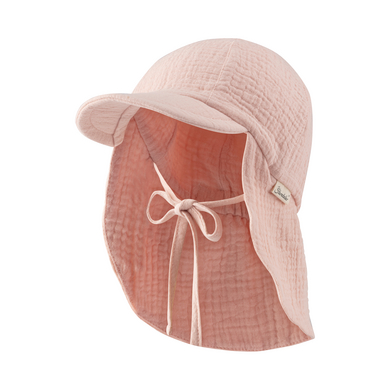 Image of Sterntaler Cappello a punta con protezione per il collo in mussola rosa polveros059