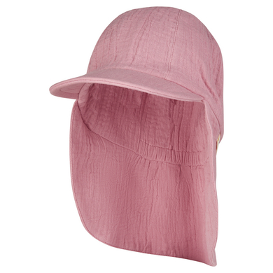 Image of Sterntaler Cappello a punta con protezione per il collo in mussola di velluto rosa059