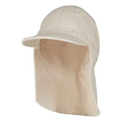 Sterntaler Skärmhatt med nackskydd muslin beige