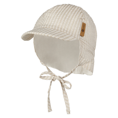 Image of Sterntaler Cappello a punta con strisce di protezione del collo beige059