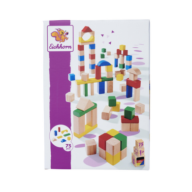 Eichhorn Blocchi da costruzione in legno, colorati/naturali