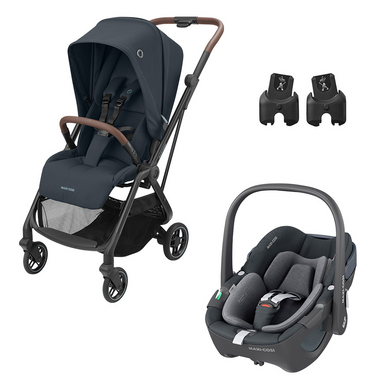 Image of MAXI COSI Pebble Essential Passeggino Leona e seggiolino auto 360 Graphite con adattatore incluso059