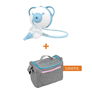 Image of nosiboo® Aspiratore nasale elettrico Pro in blu più borsa GRATUITA per riporre/scambiare l'aspiratore nasale per bambini e gli accessori059