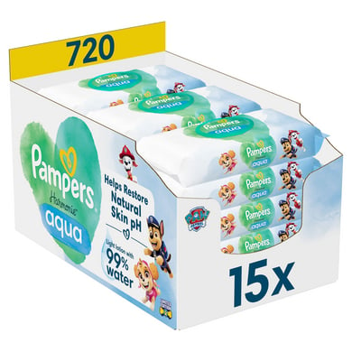 Image of Pampers Harmonie Aqua Paw Patrol salviette umidificate 720 salviette (15 x 48 pz.)059