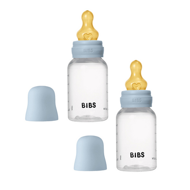 Image of BIBS® Biberon 2x 150 ml in lattice in blu baby059