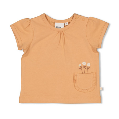 Feetje T-shirt Flower Fält Aprikos