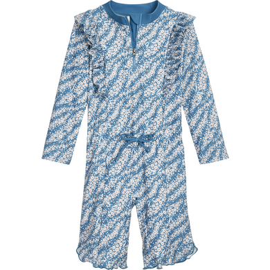 Playshoes UV-skyddad blomma i ett stycke petrol