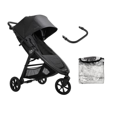 baby jogger Auto sportiva City Mini GT2 Opulenta Black con barra di sicurezza e protezione contro le intemperie