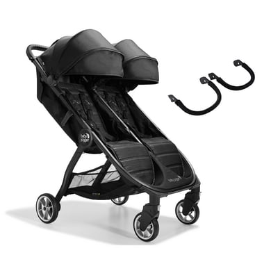 baby jogger Passeggino gemellare City Tour 2 Double Piazzola Black Comprese 2 barre di sicurezza
