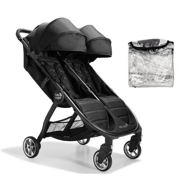 Image of baby jogger Passeggino gemellare City Tour 2 Double Pitch nero Inclusa protezione dalle intemperie059