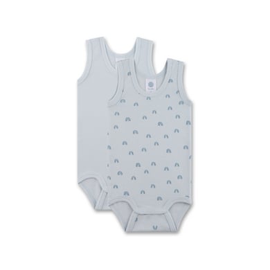 Sanetta Ärmlös bodysuit dubbelpack blå