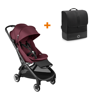 bugaboo Buggy Butterfly komplett Black /Dark Cherry inklusive gratis transportväska