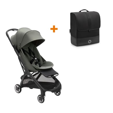 Image of bugaboo Buggy Butterfly completo nero / Forest Verde compresa la borsa di trasporto gratuita059