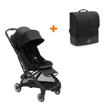 Image of bugaboo Buggy Butterfly completo nero / Midnight nero compresa la borsa di trasporto gratuita059