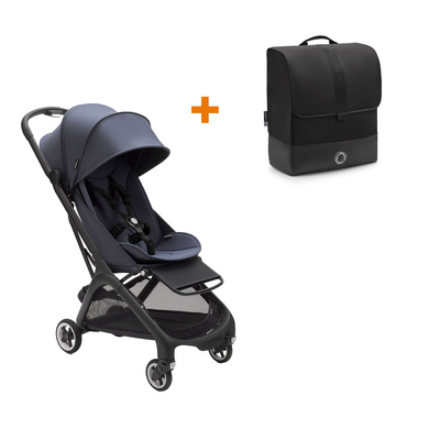 bugaboo Poussette Butterfly complète Black/Stormy Blue sac de transport gratis