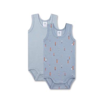 Sanetta Ärmlös bodysuit dubbelpack blå