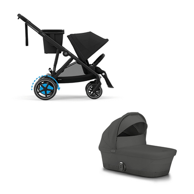 cybex GOLD 2 i 1 barnvagn e-Gazelle S Moon Black