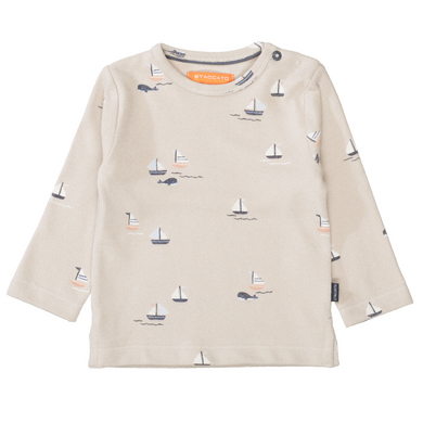 STACCATO Varm beige mönstrad skjorta