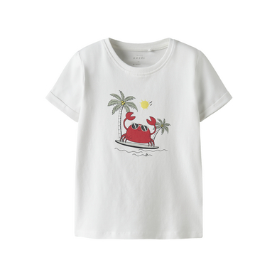 name it T-shirt Bright White Krabba surf