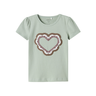 name it T-shirt Nmfjamaria Aqua Grå
