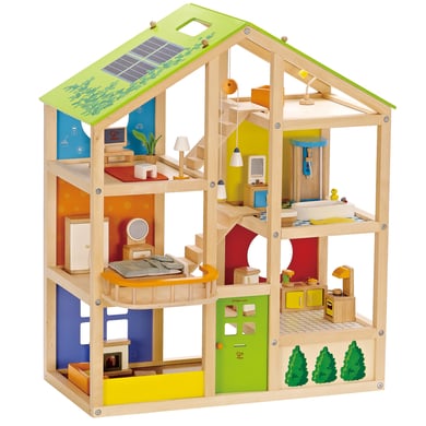 Image of HAPE Casa delle bambole 4 stagioni (ammobiliata) E3401, 35 pezzi059