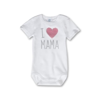 SANETTA Baby Body 1/4 Manica CUORE bianco