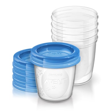 Philips AVENT Förvaringsmuggar för bröstmjölk SCF619/05 5x 180ml