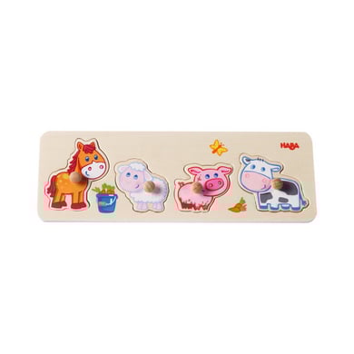 HABA® Puzzle de agarre animal de granja niños