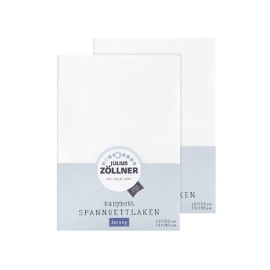 Image of ZÖLLNER Lenzuolo in Jersey con Angoli Elastici pacco doppio Jersey bianco059