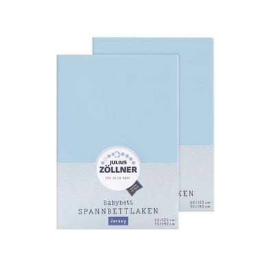 Image of ZÖLLNER Lenzuolo in Jersey con Angoli Elastici pacco doppio Jersey azzurro059